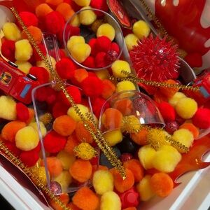 Fire themed Individual sensory bin